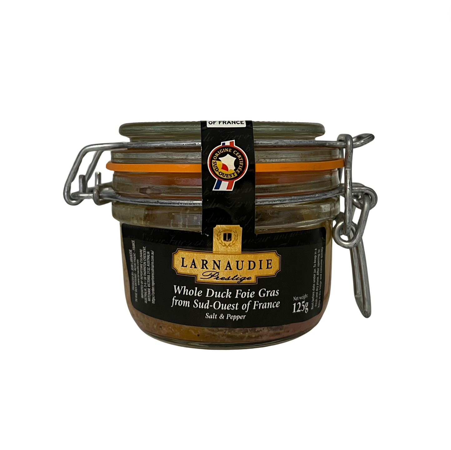 DUCK FOIE GRAS WHOLE GLASS JAR - 125g
